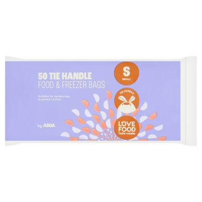 50 Tie Handle Food & Freezer Bags Small thumbnail 2
