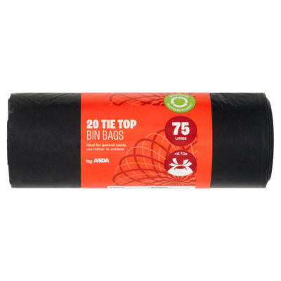 20 Tie Top Bin Bags 75 Litres thumbnail 2