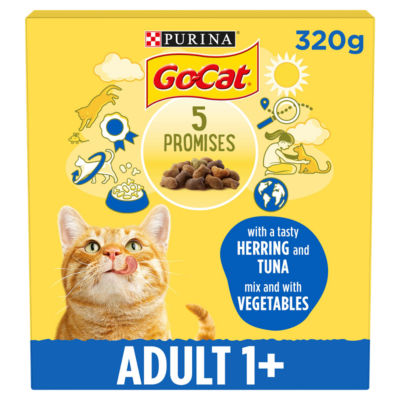 GO-CAT Herring with Vegetables Dry Cat Food 320g thumbnail 2