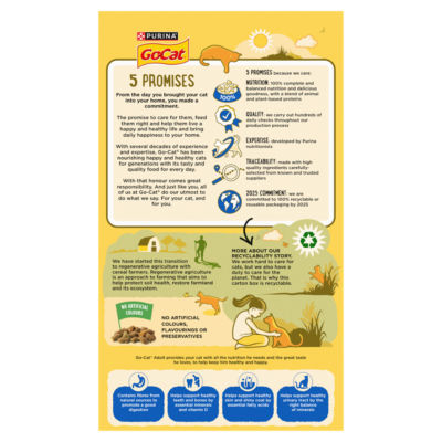 GO-CAT Herring with Vegetables Dry Cat Food 750g thumbnail 3