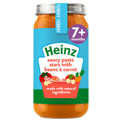 by Nature Saucy Pasta Stars with Beans & Carrot Baby Food Jar 7+ Months 200g