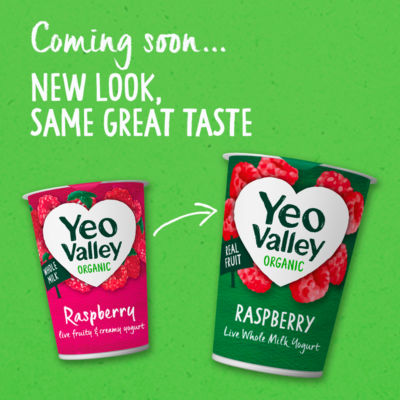 Organic Raspberry Live Fruity & Creamy Yogurt 450g thumbnail 3