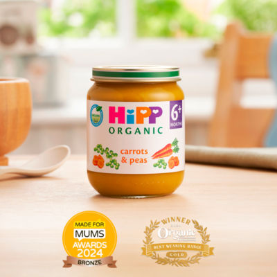 HiPP Organic Carrots & Peas Baby Food Jar 6+ Months 125g thumbnail 3