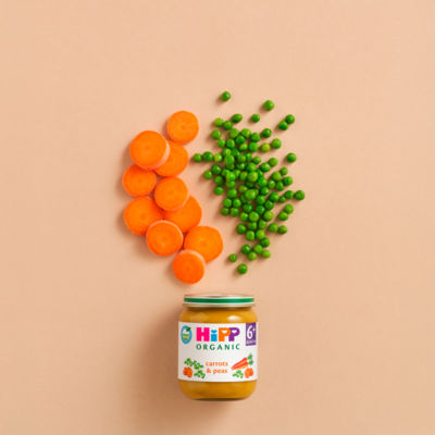 HiPP Organic Carrots & Peas Baby Food Jar 6+ Months 125g thumbnail 4
