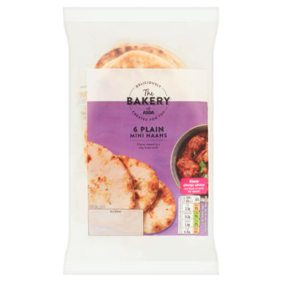 The Bakery 6 Plain Mini Naans 282g thumbnail 2