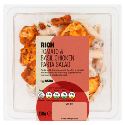 Rich Tomato & Basil Chicken Pasta Salad 230g