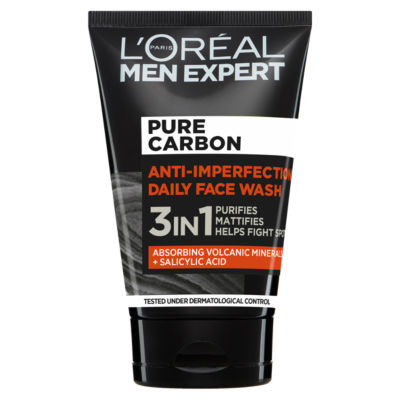 Men Expert Pure Carbon 3 in 1 Daily Face Wash 100ml thumbnail 2