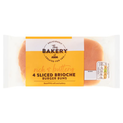 The Bakery 4 Sliced Brioche Burger Buns thumbnail 2