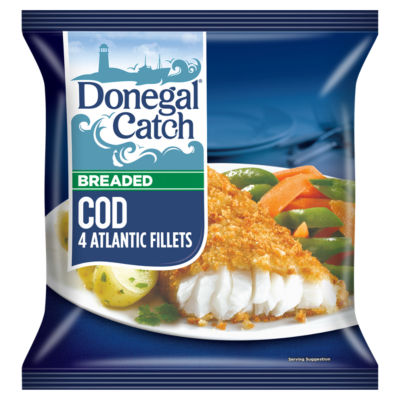 4 Breaded Cod Atlantic Fillets 400g