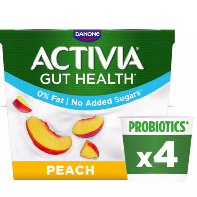 Activia Peach No Added Sugar Fat Free Yoghurt