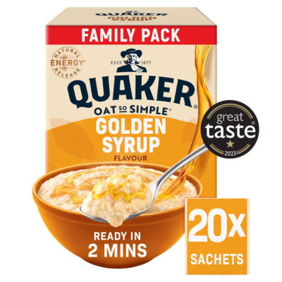 Quaker Oat So Simple Family Pack Golden Syrup Porridge Sachets Cereal