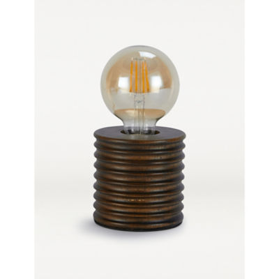 Brown Wooden Bulb Table Lamp
