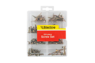 224 piece wood screw kit
