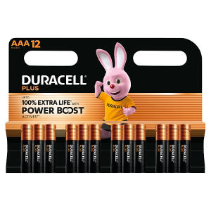 Duracell Plus AAA Batteries 12 Pack