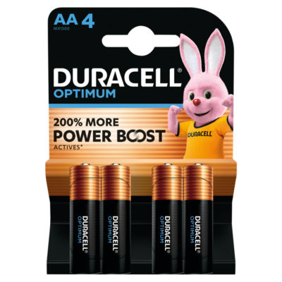 DURACELL Optimum AA Batteries (4 Pack) – Power Boost Alkaline Batteries 1.5V thumbnail 2