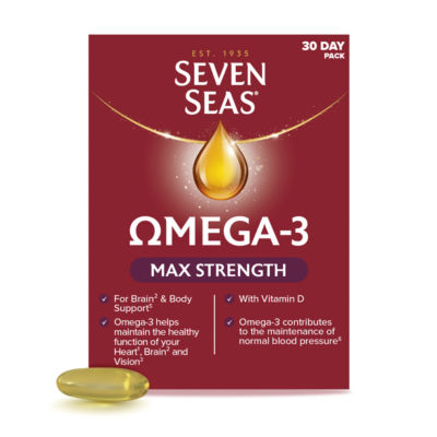 Seven Seas Omega-3 Fish Oil Max Strength with Vitamin D Capsules