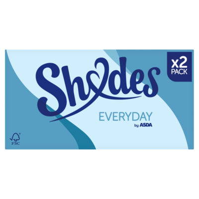 ASDA Shades Everyday Regular Tissues Twin Pack