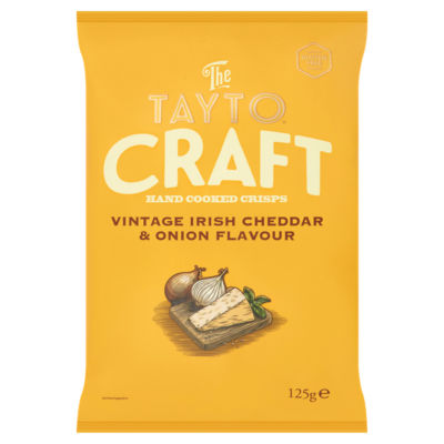 Craft Hand Cooked Crisps Vintage Irish Cheddar Onion Flavour 125g thumbnail 2
