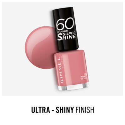 60 Seconds Super Shine Nail Polish 235 Preppy in Pink 8ml thumbnail 4