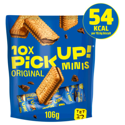 PiCK UP! Minis Milk Chocolate Biscuit Bars 10 pack thumbnail 2