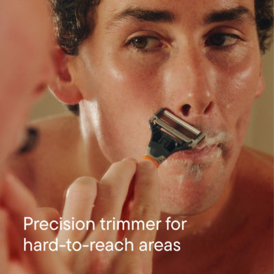 Men's 5 Blade Razor - 1 Razor Handle + 1 Blade Cartridge - Indigo Blue thumbnail 4