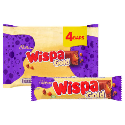 Wispa Gold Chocolate Bar 4 Pack Multipack 153.2g (4 x 38.3g) thumbnail 3