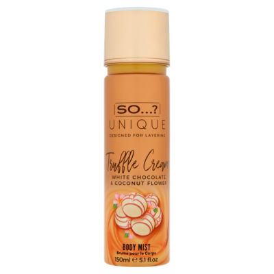 Unique Truffle Cream White Chocolate & Coconut Flower Body Mist 150ml thumbnail 2