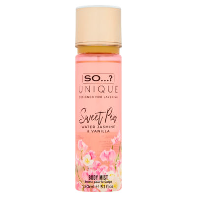 Unique Sweet Pea Water Jasmine & Vanilla Body Mist 150ml thumbnail 2