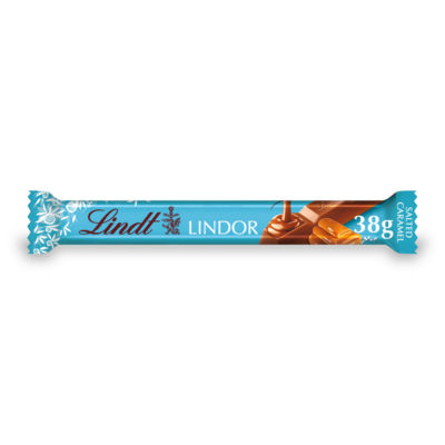 Lindor Salted Caramel Milk Chocolate Treat Bar 38g thumbnail 2