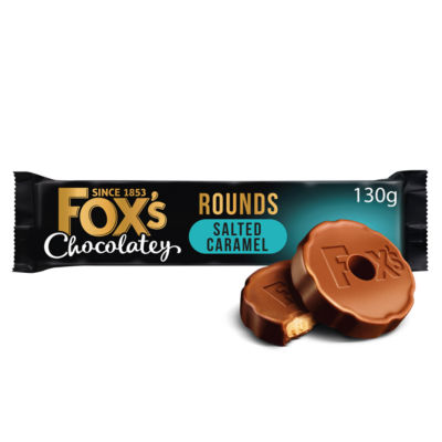 Fox's Chocolatey Biscuits Salted Caramel Rounds 130g thumbnail 2
