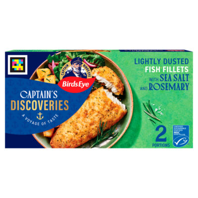 Captain's Discoveries 2 Lightly Dusted Fish Fillets with Sea Salt and Rosemary 280g