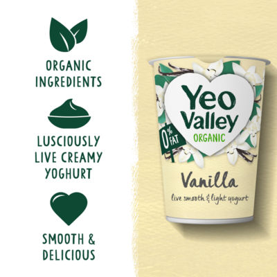 Organic Vanilla Live Smooth & Live Yogurt 450g thumbnail 3