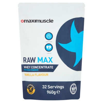 Raw Max Whey Concentrate Protein Powder Vanilla Flavour thumbnail 2
