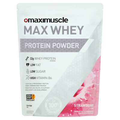 Max Whey Protein Powder Strawberry Flavour thumbnail 2