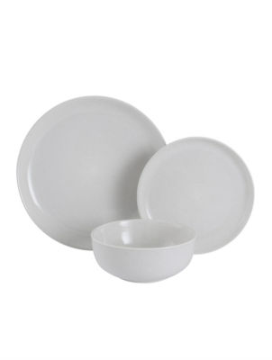 White Speckle Dinner Set