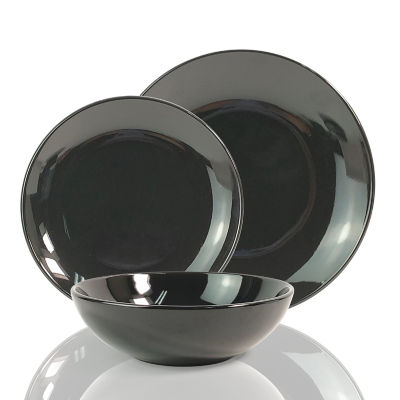 Black Solid Glaze Dinner set