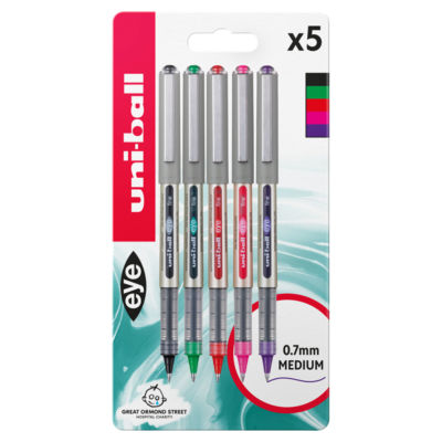 Uni-ball Eye 5 B/G/R/P/V Medium Pens thumbnail 2