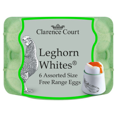 6 Traditional Leghorn Whites Assorted Sizes Free Range Eggs