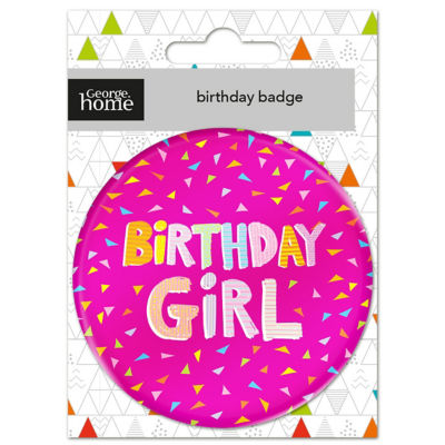 Pink Birthday Girl Badge