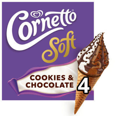 Cornetto Soft Cookie & Chocolate Ice Cream Cones