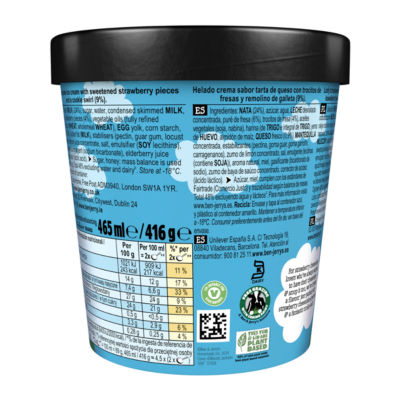 Strawberry Cheesecake Ice Cream Tub 465ml thumbnail 3