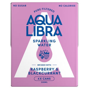 Sparkling Water Infused with Raspberry & Blackcurrant 4 x 330ml