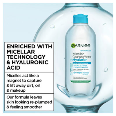 Micellar Hyaluronic Aloe Water Facial Cleanser For Dehydrated Skin 400ml thumbnail 4