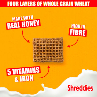 Shreddies Honey Malted Wheats Breakfast Cereal 460g thumbnail 4
