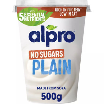 Alpro Plain No Sugars Dairy Free Soya Yoghurt Alternative