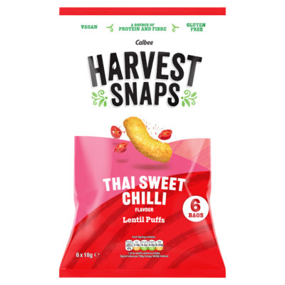 Thai Sweet Chilli Flavour Lentil Puffs 6 x 18g thumbnail 2