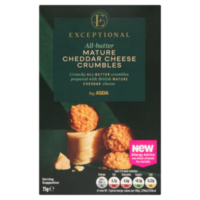 Exceptional by All-Butter Mature Cheddar Cheese Crumbles 75g