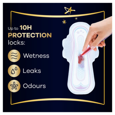 Ultra Sanitary Towels Moderate Night (Size 4) Wings 8 Pads thumbnail 4