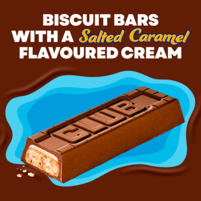 McVitie's Club Salted Caramel Flavour Biscuit Bars Multipack 7 x 22g, 154g thumbnail 4
