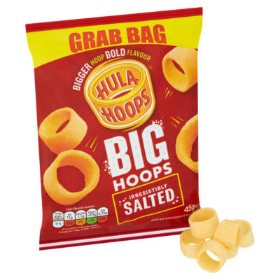 Big Hoops Salted Grab Bag Crisps 45g thumbnail 3